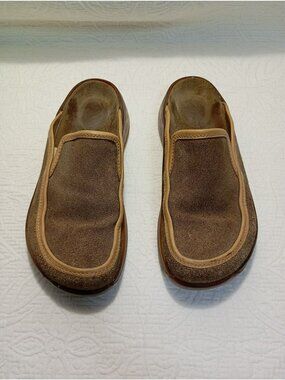 Tatami By Birkenstock Brown Suede Volga Clogs Mules Women's Sizr 38 (7.5 US)